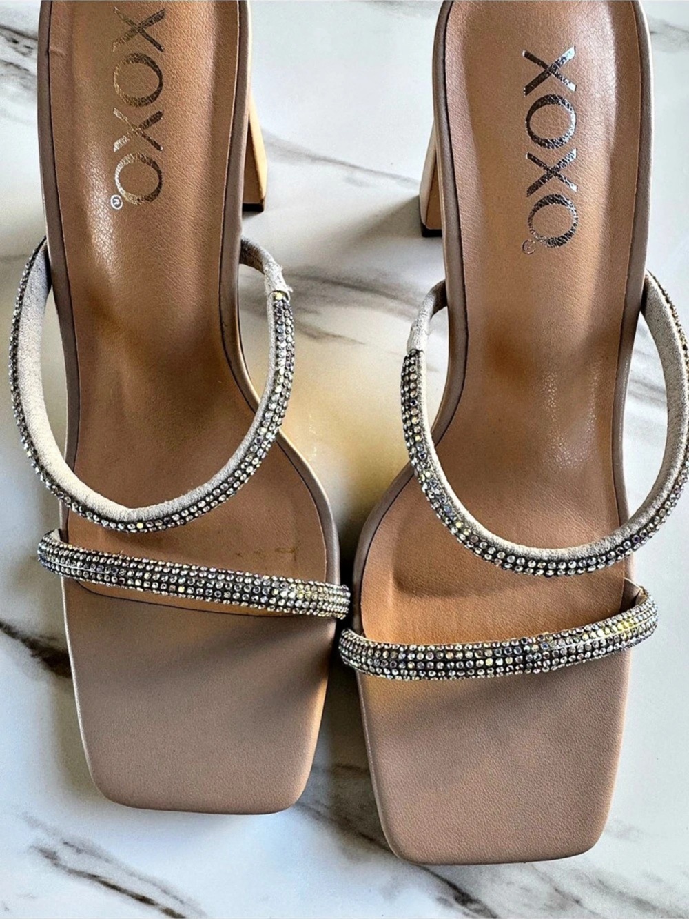 XOXO Rhinestone Heels - Picture 2 of 16